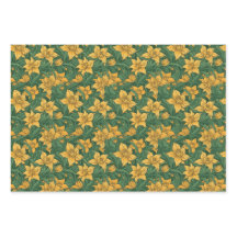 feuilles de papier d'emballage floral