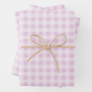 Feuilles de papier d'emballage Gingham barbe à pap