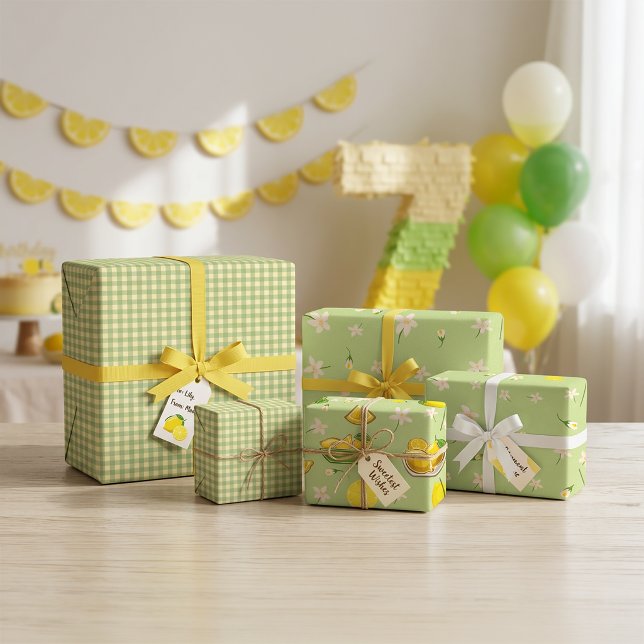 Feuilles de papier d'emballage Lemon Summer (Créateur téléchargé)