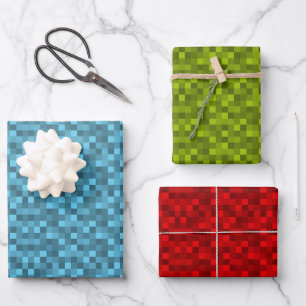 Feuilles de papier d'emballage "Pixelpattern" Var0