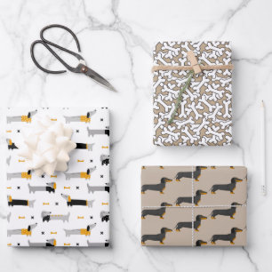 Feuilles de papier d'emballage pour teckel Party P