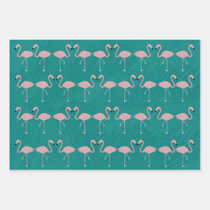 Feuilles de papier d'enrobage de Flamant rose