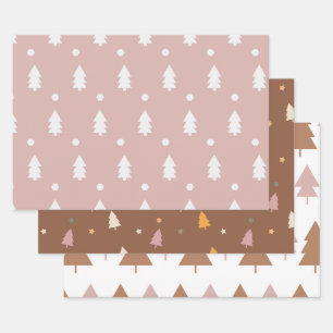 Feuilles de papier d'enveloppement d'arbre de Noël