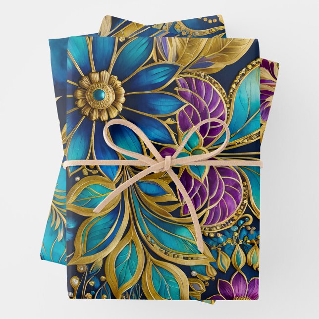 Feuilles de papier d'enveloppement d'art byzantin  (Créateur téléchargé)