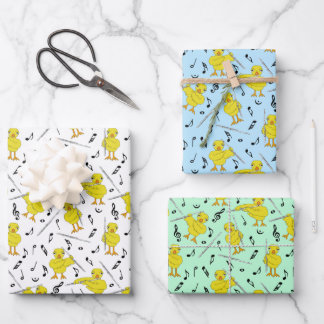 Feuilles de papier d'enveloppement de Flute Chick