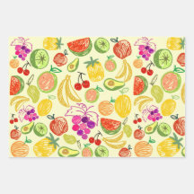 Feuilles de papier d'enveloppement de fruits