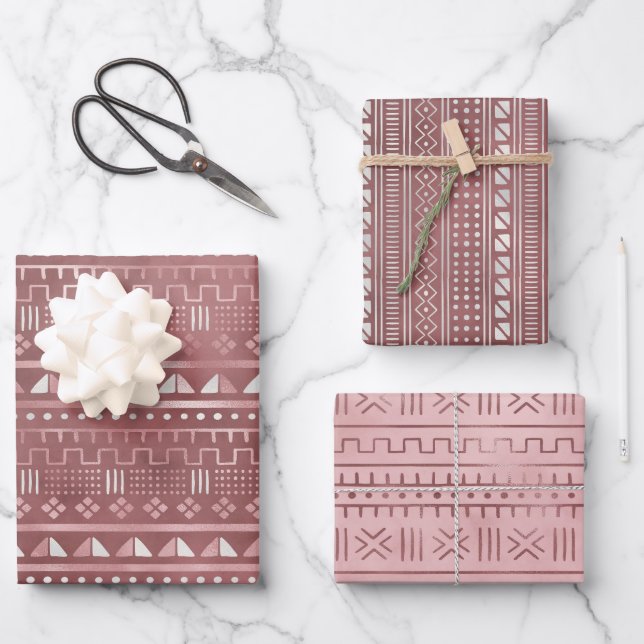 Feuilles de papier d'enveloppement de géo métalliq (Recto)