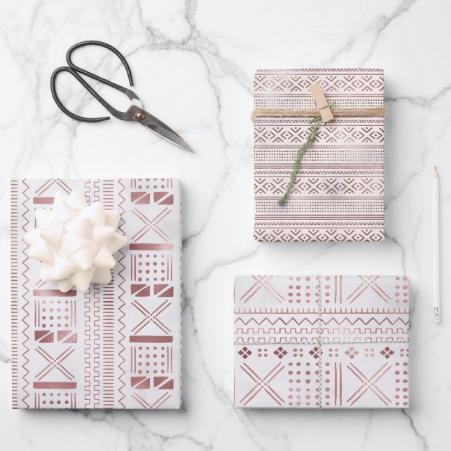 Feuilles de papier d'enveloppement de géo métalliq (Recto)