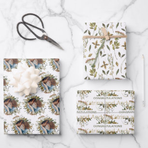 Feuilles de papier d'enveloppement de Mariage d'aq