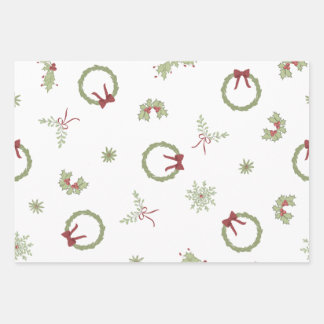Feuilles de papier d'enveloppement de Noël