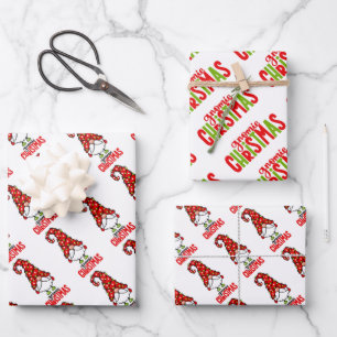 Feuilles de papier d'enveloppement de Noël