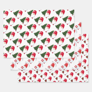 Feuilles de papier d'enveloppement de Noël