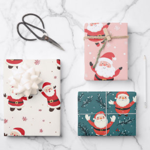 Feuilles de papier d'enveloppement de Noël de Père