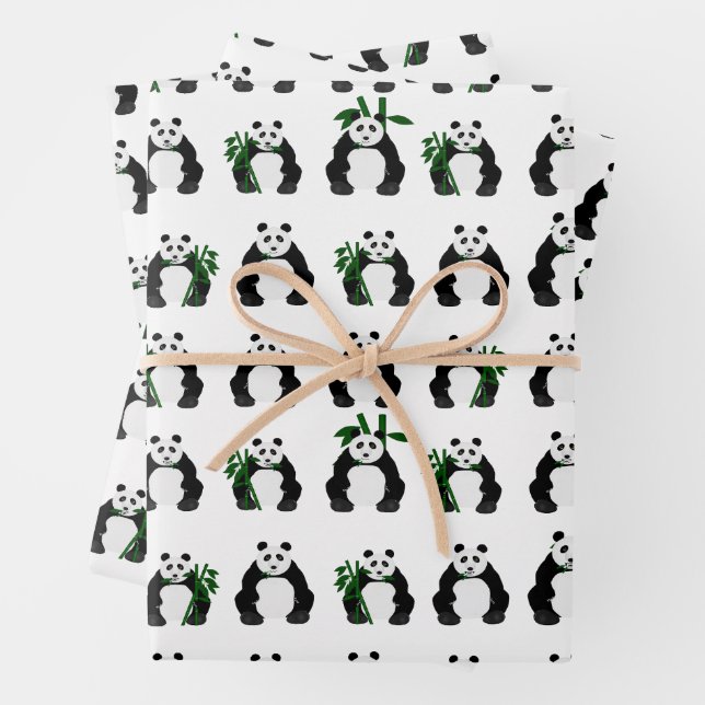 Feuilles de papier d'enveloppement de pandas (En situation)