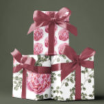 Feuilles de papier d'enveloppement de pivoine rose<br><div class="desc">Célébrez toute occasion spéciale avec ce magnifique ensemble de papier d'emballage rose de pivoine!</div>