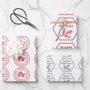 Feuilles de papier d'enveloppement de timbres vint