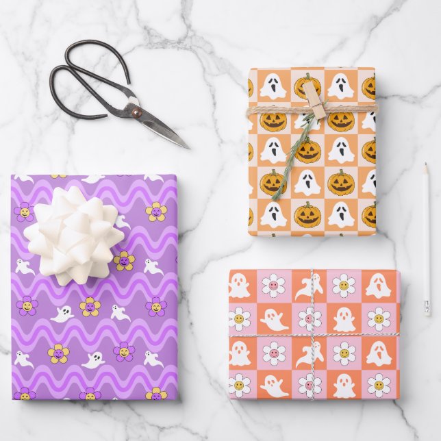 Feuilles de papier d'enveloppement d'Halloween sér (Recto)