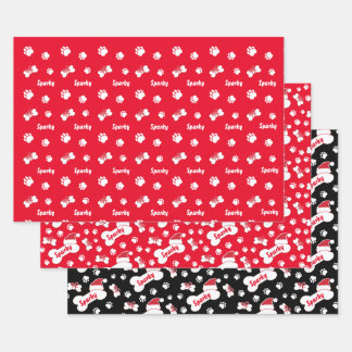 Feuilles de papier d'enveloppement d'os de chien p