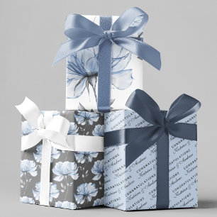 Feuilles de papier d'enveloppement Floral Mariage 