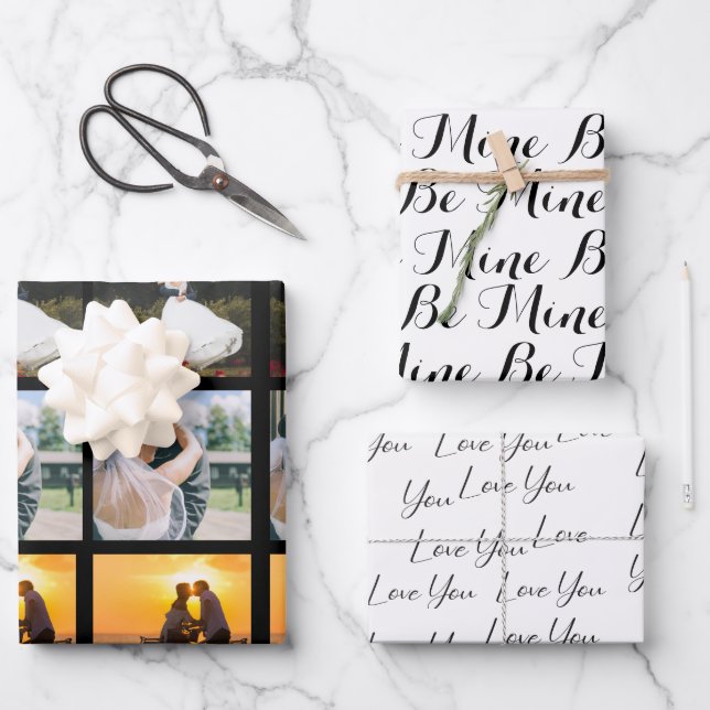 Feuilles de papier d'enveloppement photo personnal (Recto)