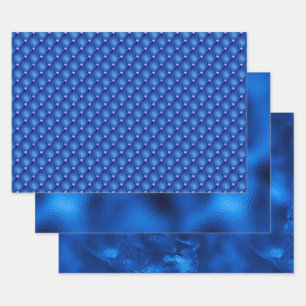 Feuilles de papier d'enveloppement Royal Blue Foil