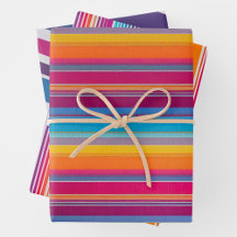 Feuilles de papier d'habillage d'art en tissu rayé