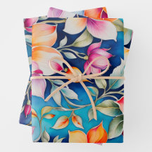 Feuilles de papier d'habillage d'art en tissu Vint