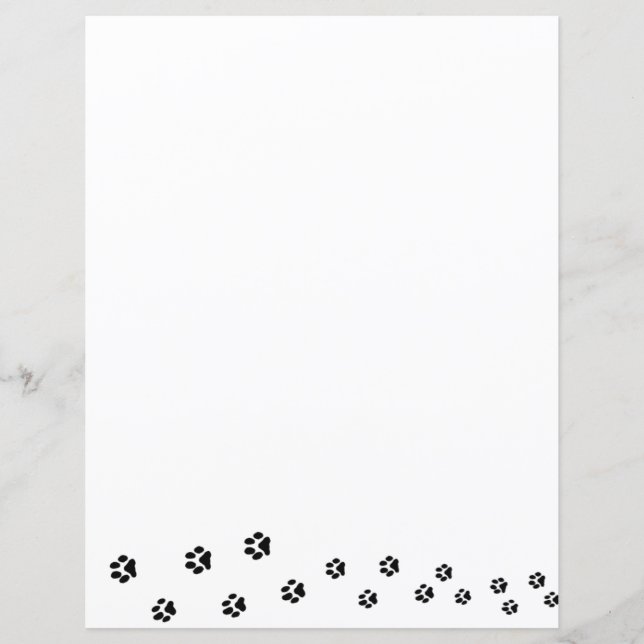 Feuilles de papier - Empreintes de pattes (Devant)