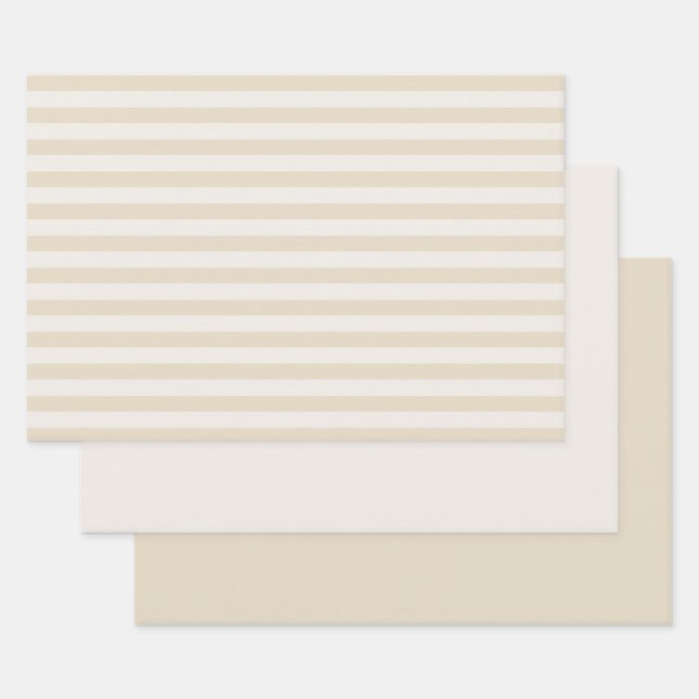 Feuilles de papier en ivoire beige et massif (Lot)
