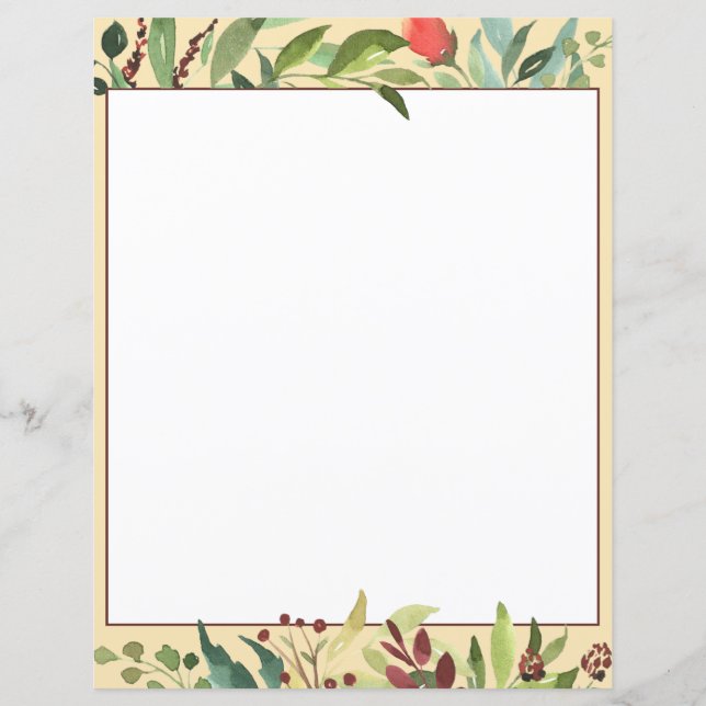 Feuilles de papier encadré Fleurs et Foliage (Devant)