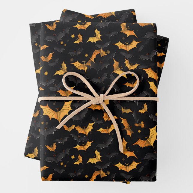Feuilles de papier enveloppant des chauves-souris  (En situation)