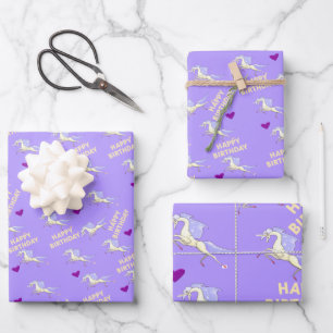 Feuilles de papier enveloppant joyeuse Anniversair