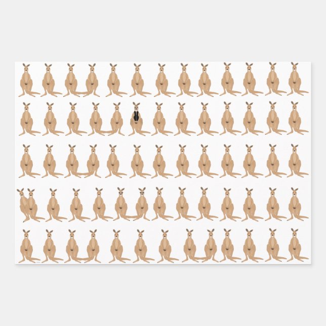 Feuilles de papier enveloppant Kangaroo (Devant)