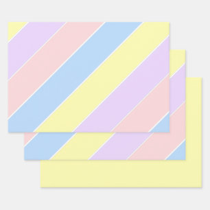 Feuilles de papier enveloppant Pastel Spring Strip
