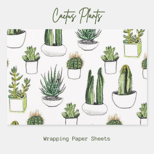 Feuilles de papier enveloppant Plantes Cactus