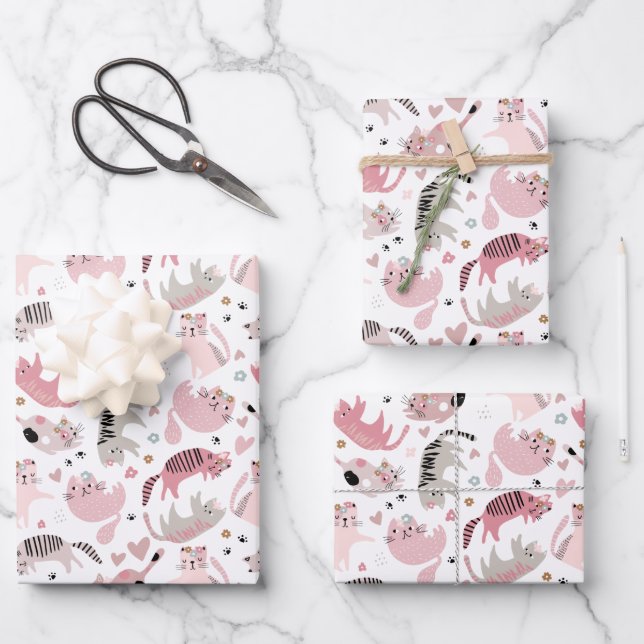 Feuilles de papier enveloppantes pour chats pour e (Recto)