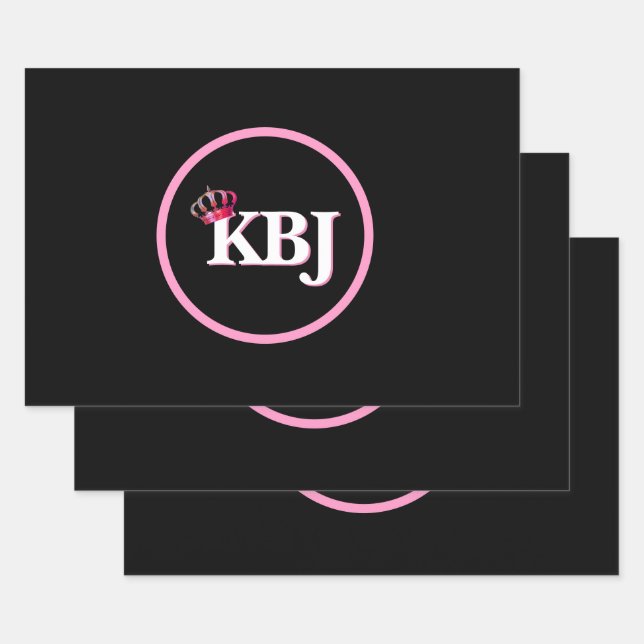 Feuilles de papier KBJ Pink Black Wrapper (Lot)