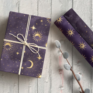 Feuilles de papier mystique violet céleste