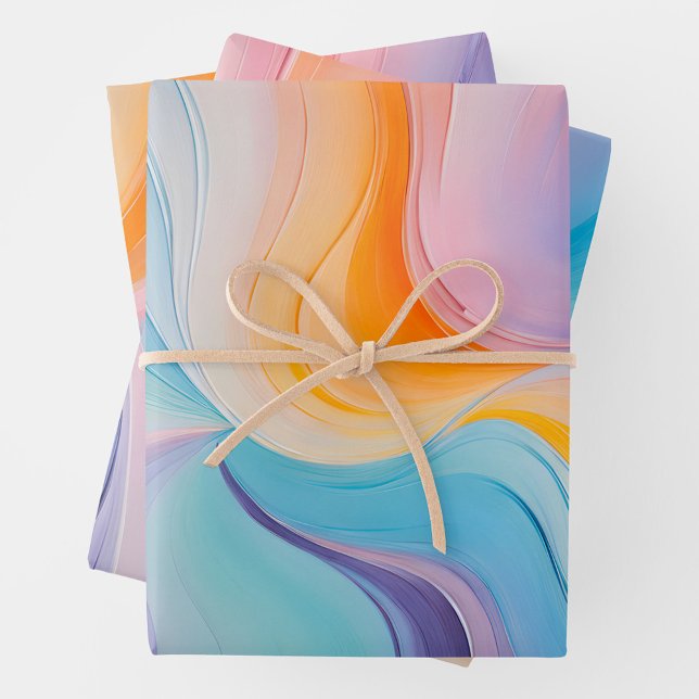 Feuilles de papier peint à l'huile colorée (Créateur téléchargé)