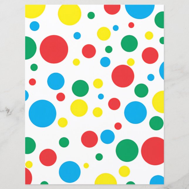 Feuilles de papier Pois colorées (Devant)