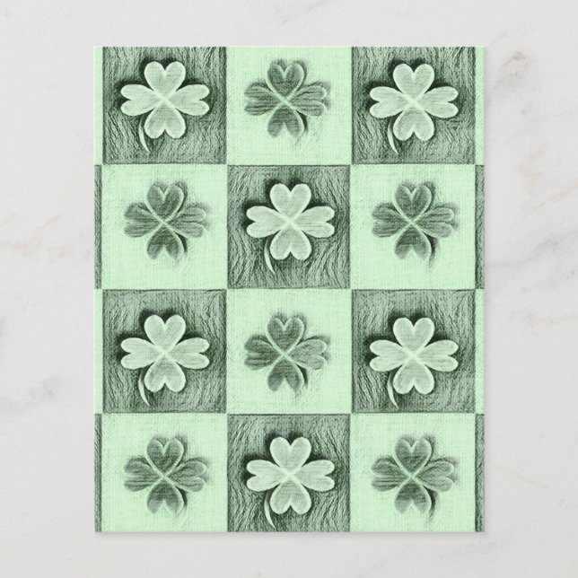 Feuilles de papier shamrock vintage Green St Patri (Devant)