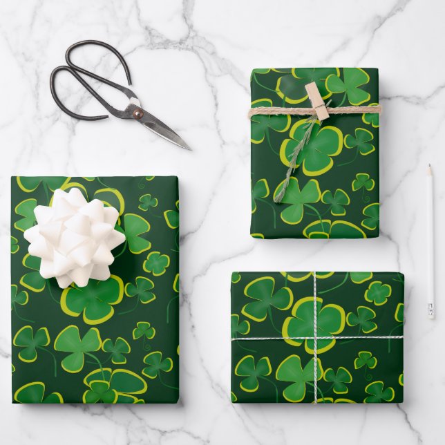 Feuilles de papier shamrocks (Recto)