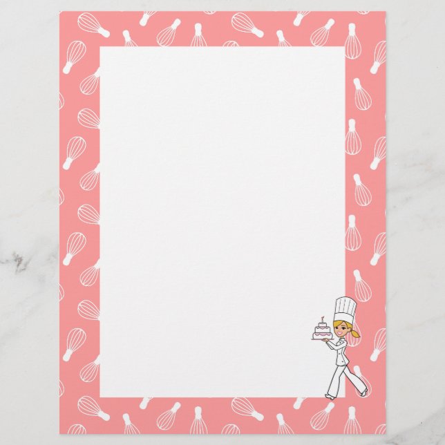 Feuilles de recettes d'art à thème de la cuisine (Devant)