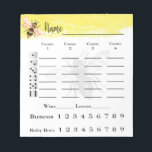 Feuilles de score Bunco Bee Bloc-notes<br><div class="desc">Le thème de l'abeille dans le thème jaune et noir crée un merveilleux Bunco ou Bunko partition pavé. Idéal pour vos dames de la reine des abeilles nuit dehors Bunco jeu soirée. Gagnez vos abeilles (Bunco Baby).</div>