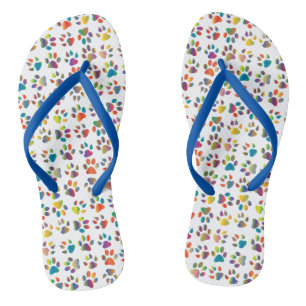 Feuilles de tongs colorées pour chiens
