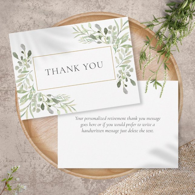 Feuilles de verdure élégantes Merci pour votre ret (Créateur téléchargé)