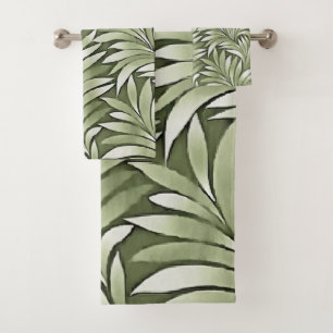 Feuilles Décoratives Dans Des Teintes Vert Argenté