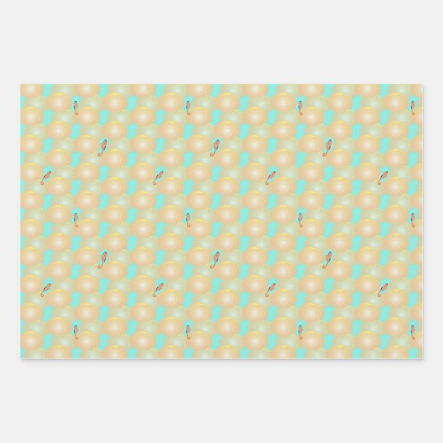 Feuilles d'emballage de méduses tropicales (Devant)