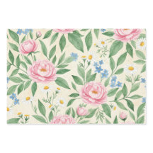 Feuilles d'emballage Floral Classique Printemps Pl