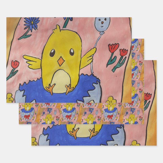 Feuilles d'enveloppement de poulet mignonnes de Pâ (Lot)